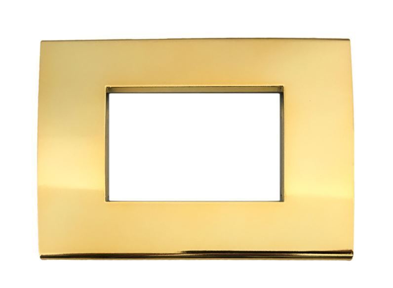 Placca Confort 503 3M Moduli Oro Lucido Compatibile Vimar Arke SD98003-13