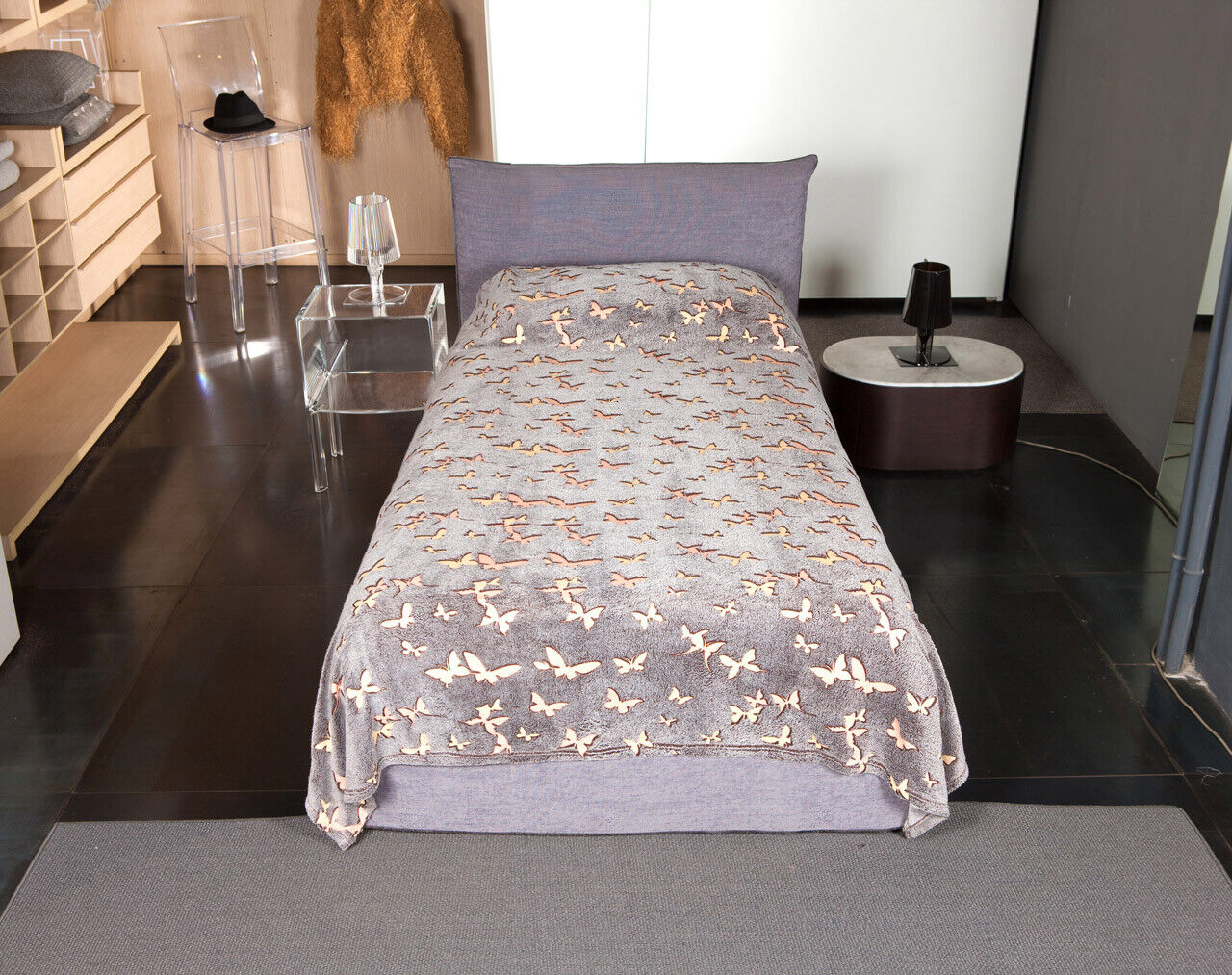 KANGURU Single Bed Glow Butterflies