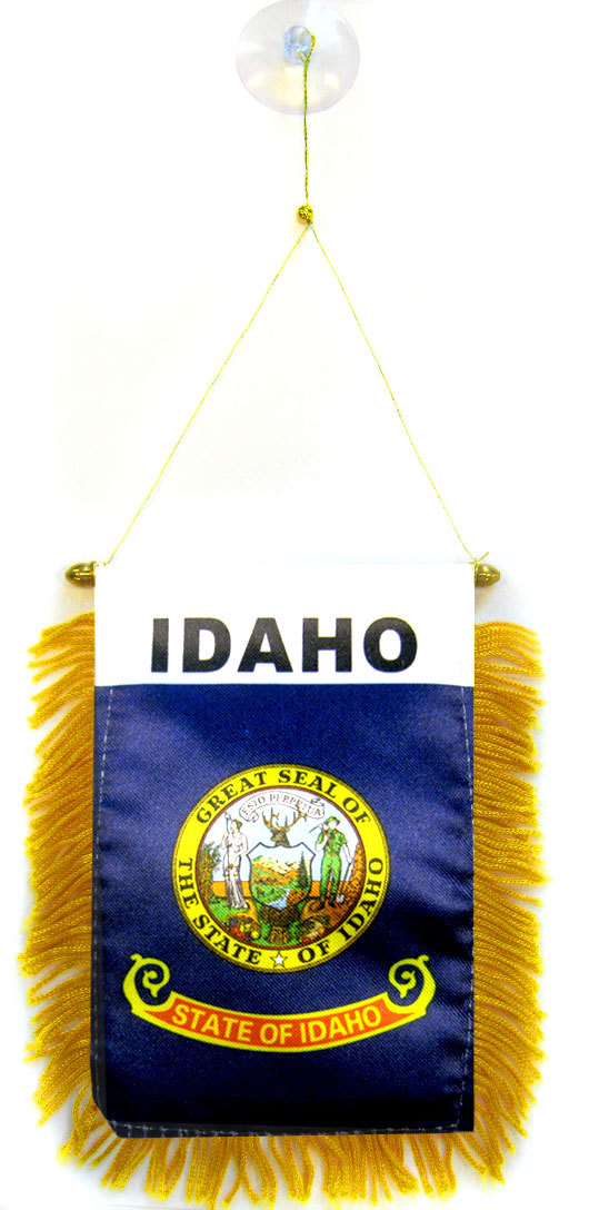 Gagliardetto IDAHO 15x10cm con ventosa - BANDIERINA per auto STATO AMERICANO – U