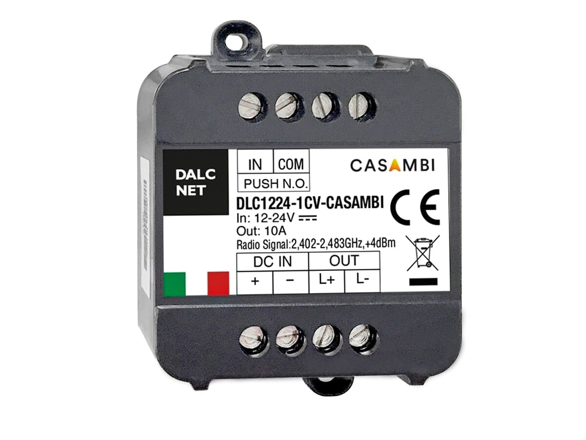 Dalcnet DLC1224-1CV-CASAMBI Led Dimmer Bluetooth APP Casambi e Pulsante N.O. Per