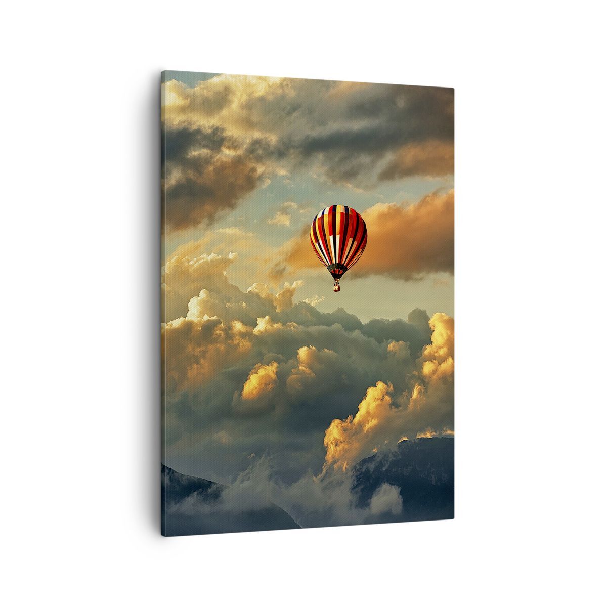 Quadro su Tela 50x70cm nuvole mongolfiera volo Stampe Immagini Quadri Murale