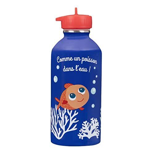 Draeger Paris - Borraccia in acciaio inox per bambini - Poisson dans (U2J)