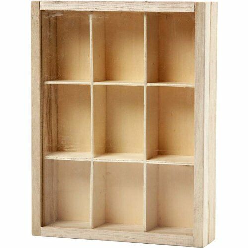 Creativ - Piccola bacheca/espositore in legno Paulownia Tomentosa, 1 (Z4d)