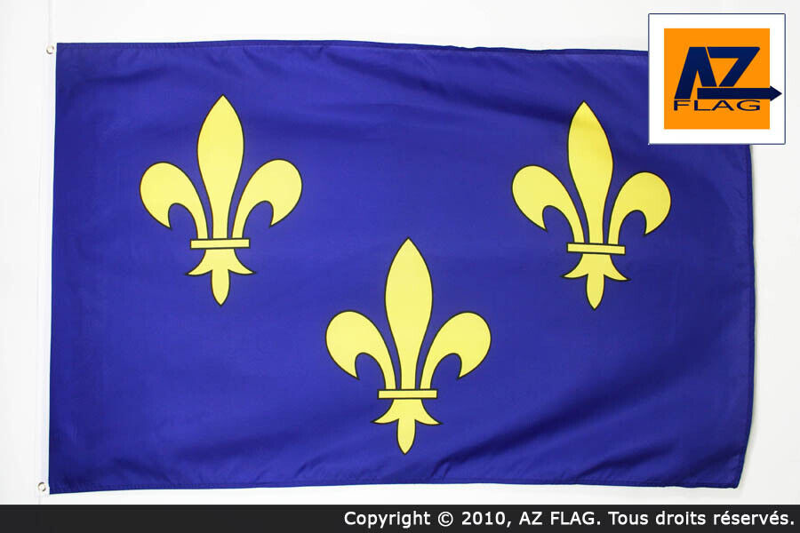 BANDIERA ISOLA DI FRANCIA 150x90cm - BANDIERA ILE-DE-FRANCE IN FRANCIA 90 x 150