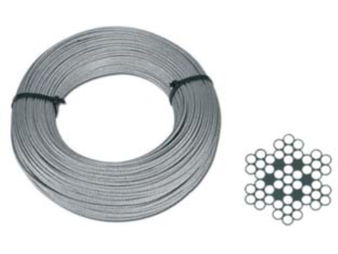 Fune metallica in acciaio inox aisi 316 49 fili  - ø mm.3,0xmt.10