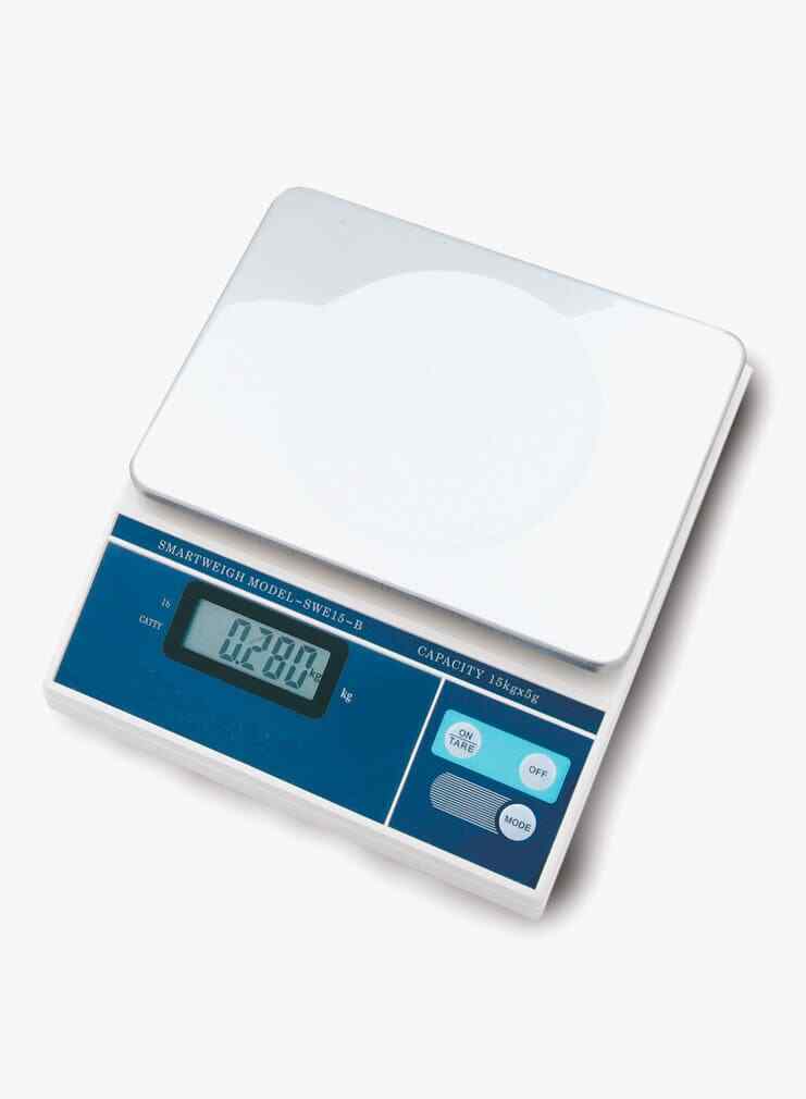 Stube Bilancia da Cucina Digitale elettronica 15 Kg Piano in Acciaio Inox - 705