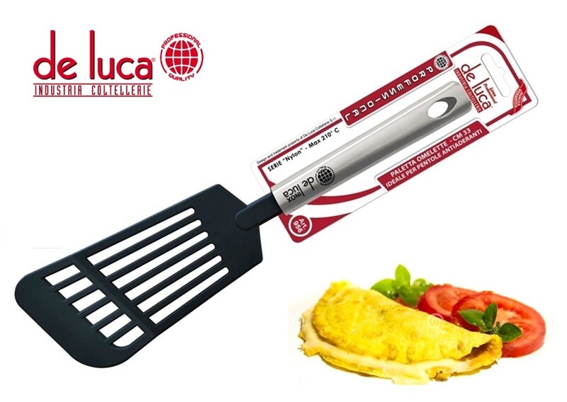 SPATOLA PALETTA PER OMELETTE CM 33 IN NYLON ALTA TEMPERATURA  "DE LUCA"