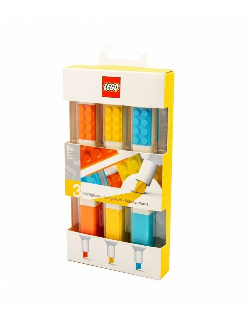 SET 3 EVIDENZIATORI LEGO (ARANCIO-GIALLO-AZZURRO) COD. 51685
