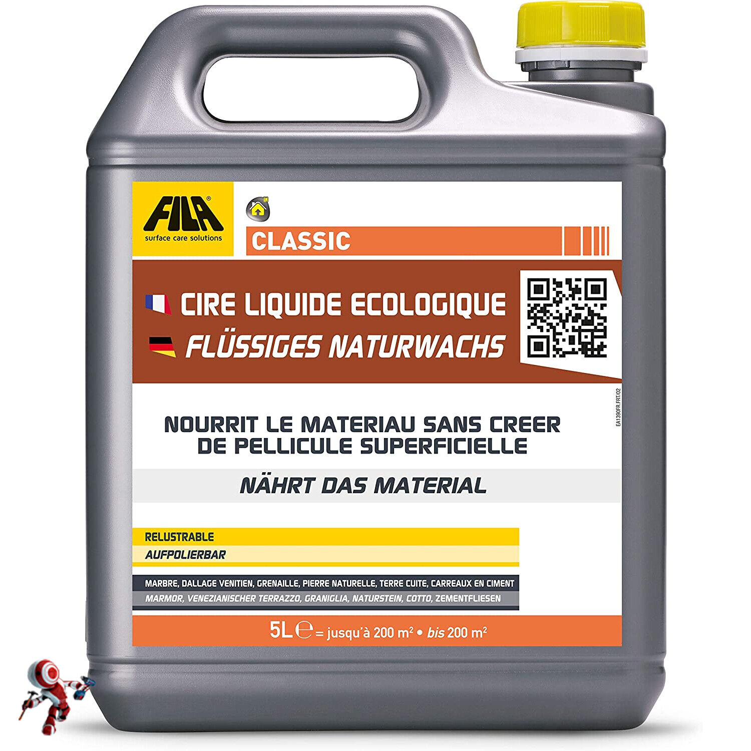 Cera Per Pavimenti Fila Classic Cera Liquida Da 5 Lt Cera Per Cotto Rilucidabile