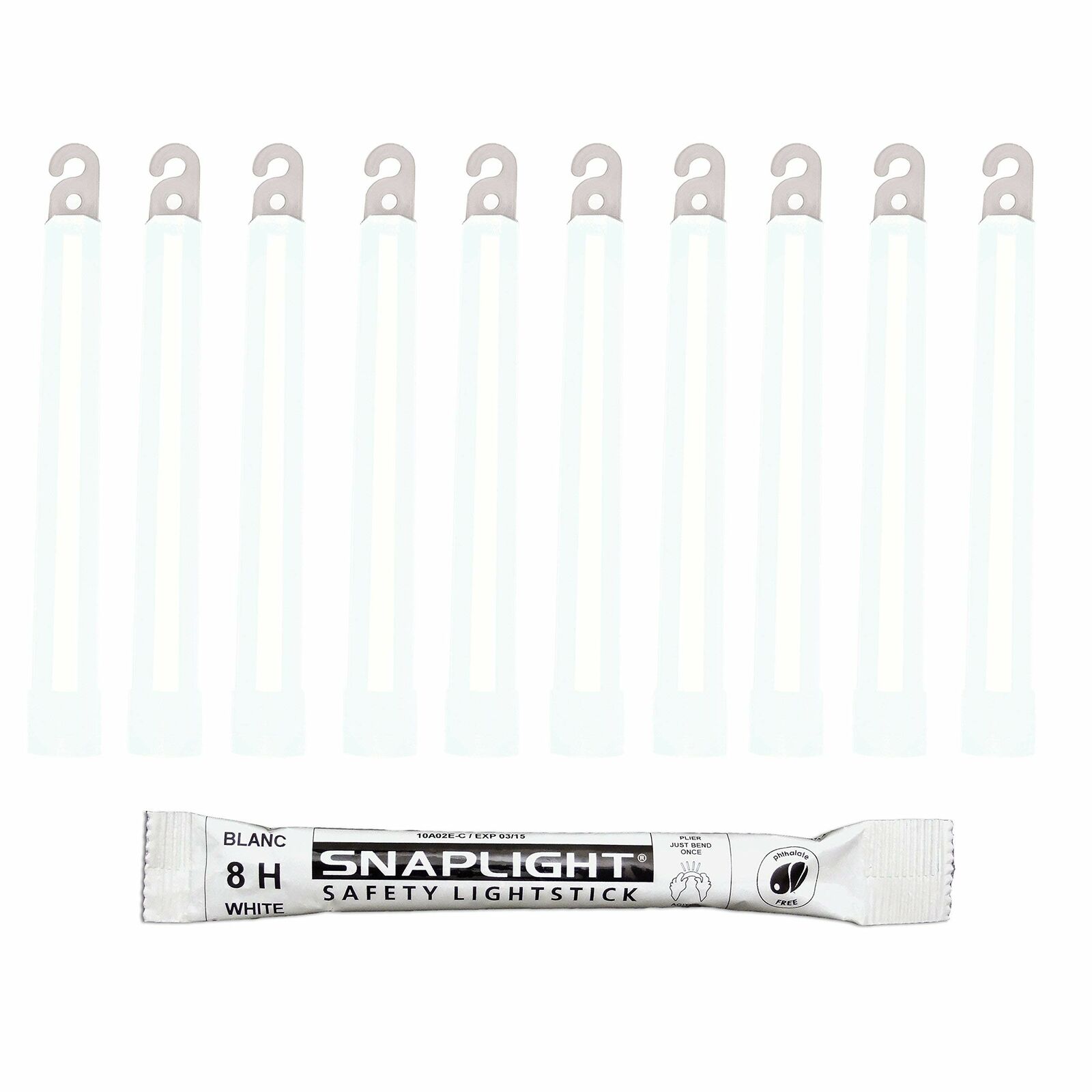 Cyalume Bastoncini Luminosi Bianco SnapLight Glow Sticks 15 cm - 6 Inch (A5S)