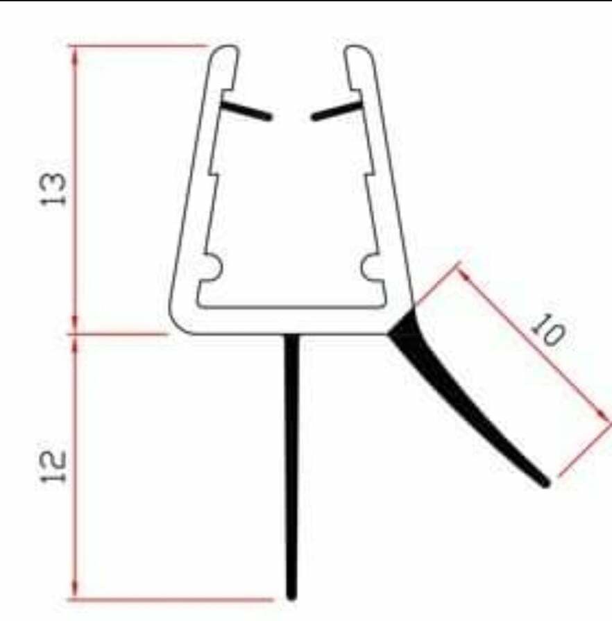 Guarnizioni per box doccia cabine doccia in cristallo per vetri 6÷8 mm H.200 cm