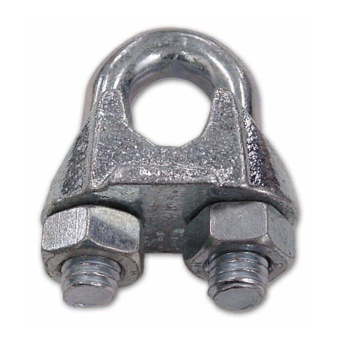Morsetto A Cavallotto Zincato Filetto 8 mm  Ø interno 5/16" Conf. 50 pz