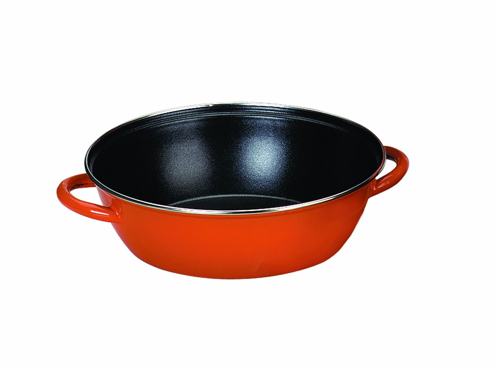 IBILI SARTEN Honda con 2 ASAS Orange 32 CMS, Acciaio Inossidabile, Rosso, 32 cm