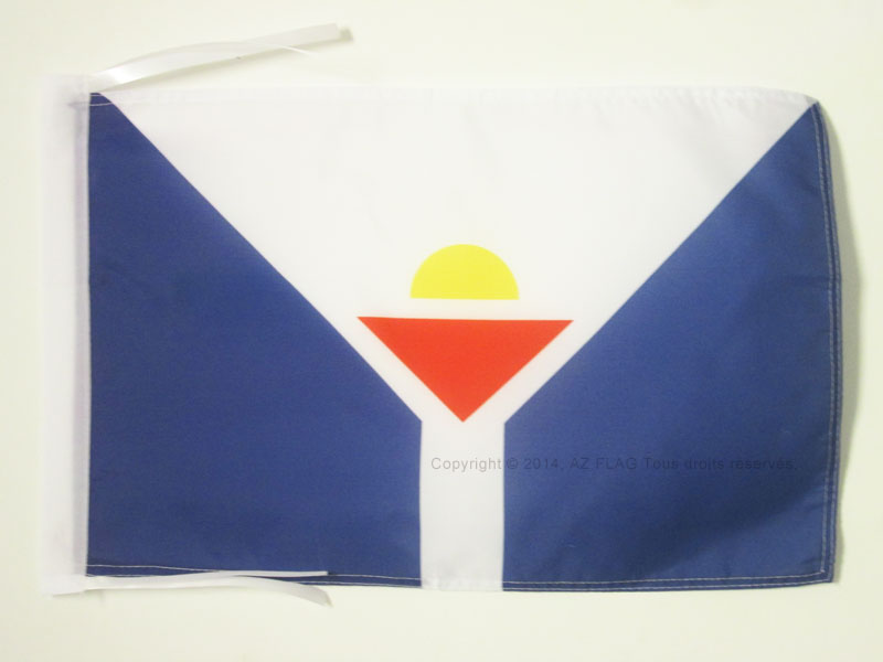 BANDIERA SAINT MARTIN 45x30cm - BANDIERINA FRANCESE – FRANCIA 30 x 45 cm cordice
