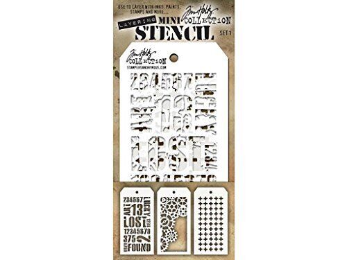 Stampers Anonymous Tim Holtz-Mini Stencil#1" (D5A)