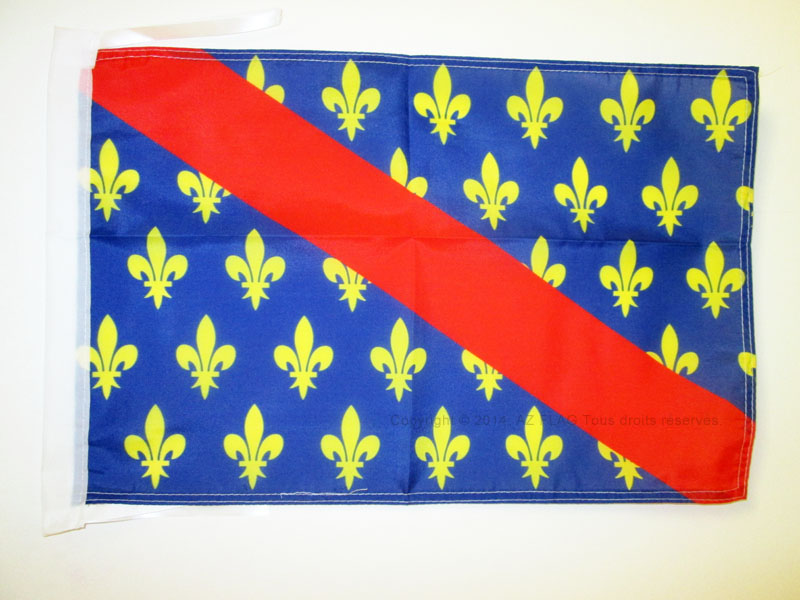 BANDIERA PROVINCIA DEL BORBONESE 45x30cm - BANDIERINA PROVINCE DU BOURBONNAIS RE