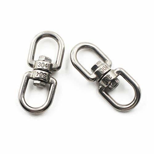 M10 Swivel Keychain Connectors 304 Stainless Steel Swivel Ring (2 pezzi) (u5k)