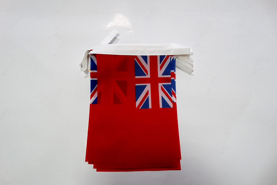 GHIRLANDA 6 metri 20 BANDIERE REGNO UNITO RED ENSIGN 21x15cm - BANDIERA INSEGNA