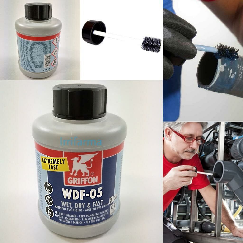 Colla Tangit Pvc per Tubi rigidi raccordi scarichi WDF-05 500 ml Pn16 Griffon