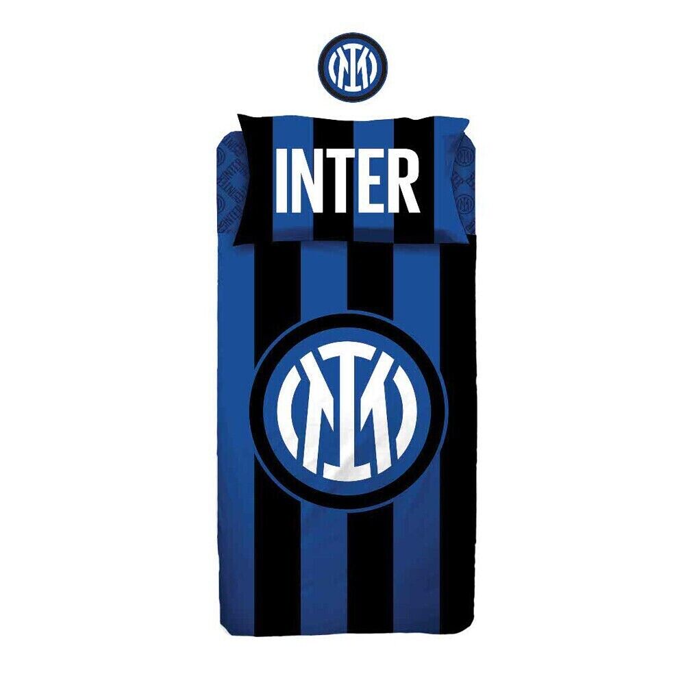 COMPLETO LENZUOLA F.C. INTER UFFICIALE 1 PIAZZA/SINGOLO 100% COTONE 2022/23
