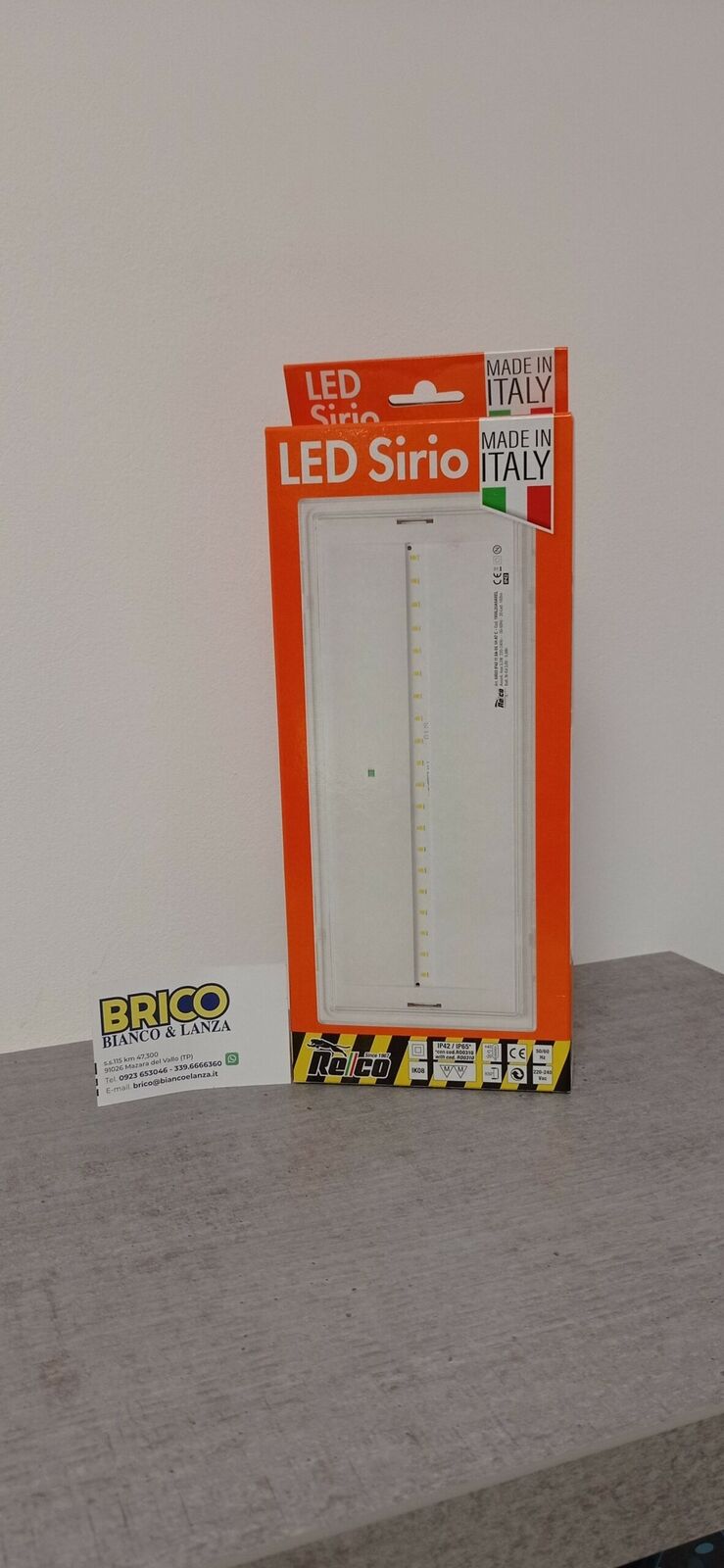 LAMPADA D'EMERGENZA AUTOALIMENTATA LED SIRIO ECO IP42 11 SE 1H V X