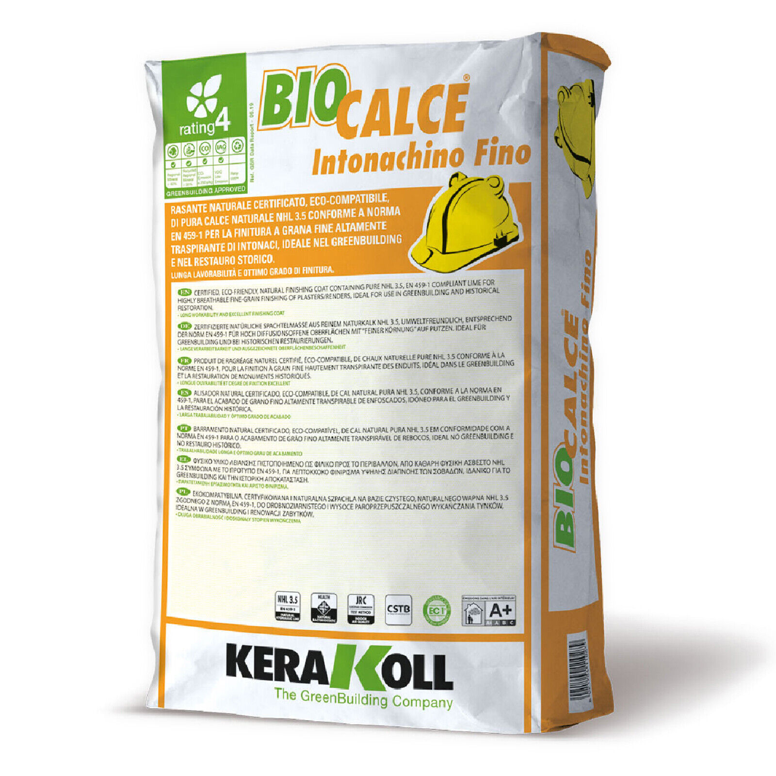 Kerakoll BIOCALCE INTONACHINO FINO rasante naturale certificato grana fine 25 KG