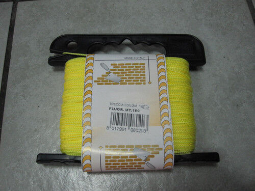 FILO PER EDILIZIA LENZA MURATORE 100 MT GIALLO FLUORESCENTE