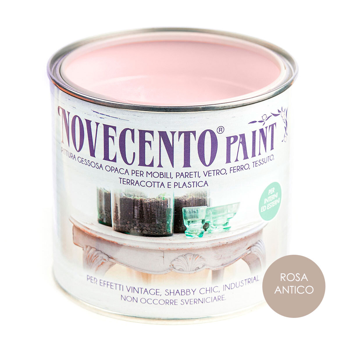 Novecento Paint Tinta Pastello 500ml Rosa Antico