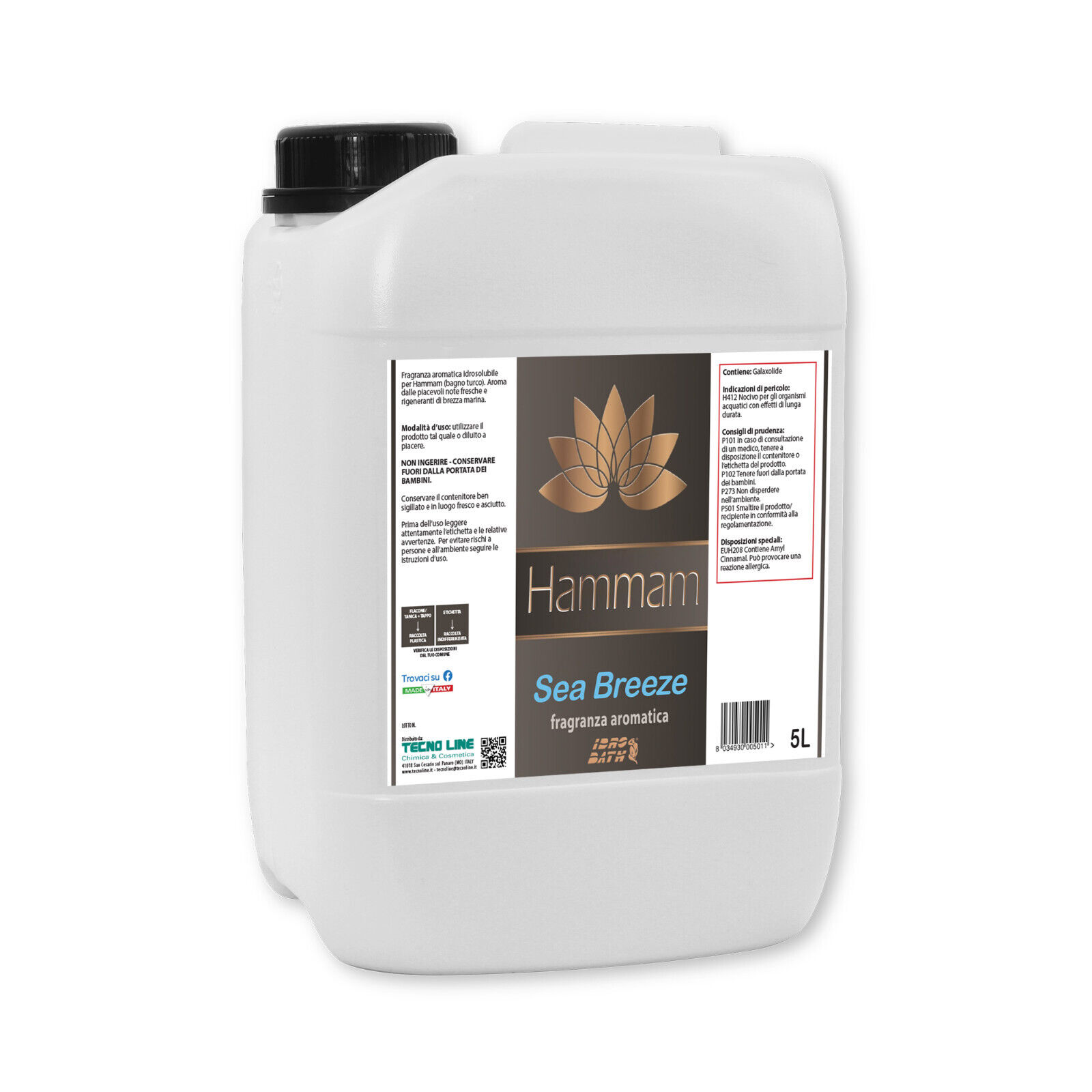 Fragranza AROMATICA SEA BREEZE per HAMMAM/BAGNO TURCO 5 L - IDRO BATH