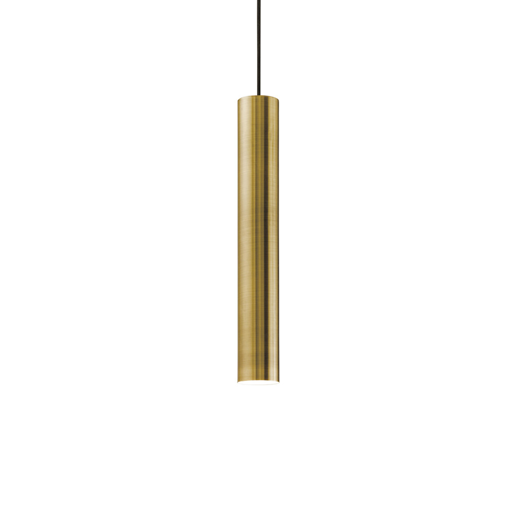 Sospensione Moderna Look Metallo Ottone Brunito 1 Luce 7W 3000K Luce Calda D6Cm