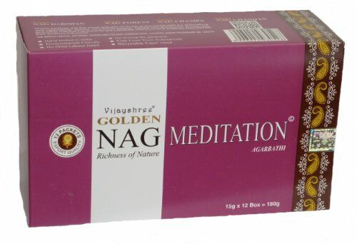 180 gms Box of GOLDEN NAG MEDITATION Agarbathi Incense Sticks - in stock (G5a)