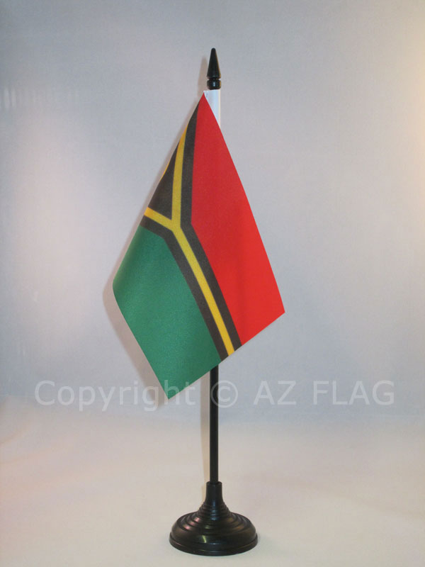 BANDIERA DA TAVOLO VANUATU 15x10cm - PICCOLA BANDIERINA VANUATUANA 10 x 15 cm -