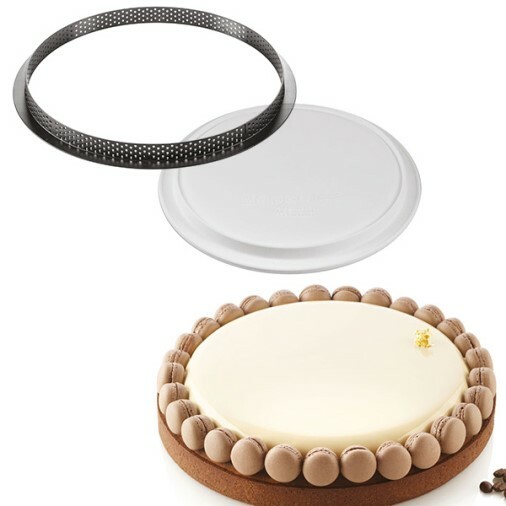 SILIKOMART KIT TARTE RING ROUND ø250 MM STAMPO IN SILICONE + 1 ANELLO CROSTATE