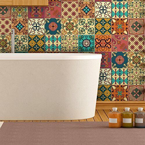 Ambiance Live COL-Ros Tiles a838 _ 15 x 15 cm di piastrelle, (g4O)