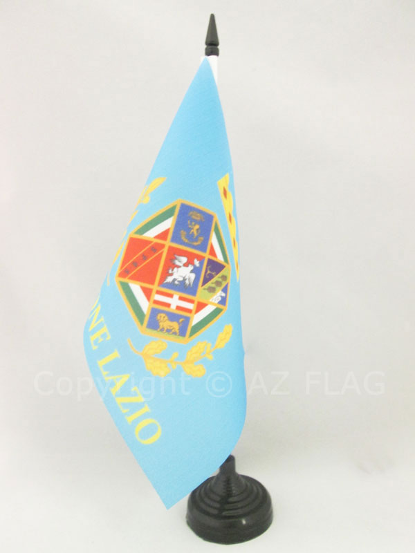 BANDIERA DA TAVOLO LAZIO 21x14cm - PICCOLA BANDIERINA LAZIALE - REGIONE ITALIA 1