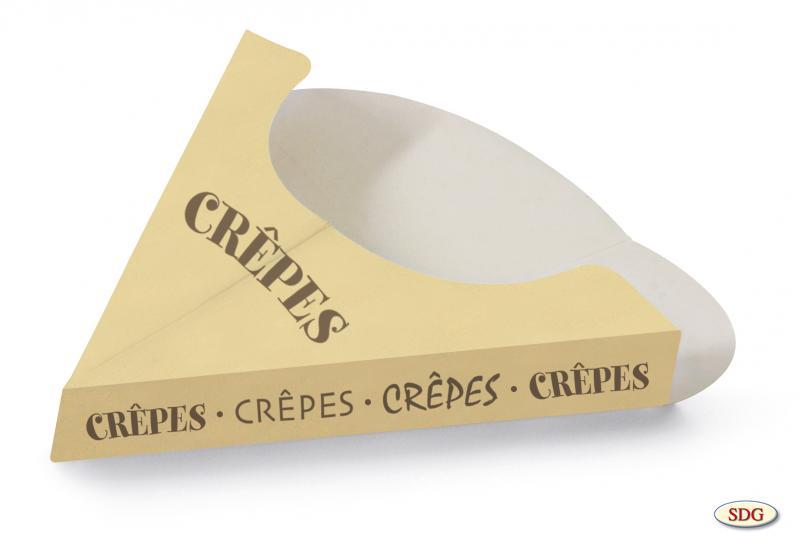 PZ 250 PORTA CREPES IN CARTONCINO ALIMENTARE DISPENSER PER CREPE DA ASPORTO
