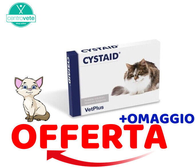 VetPlus CYSTAID 30 Cps → INTEGRATORE in capsule contro CISTITE nei GATTI