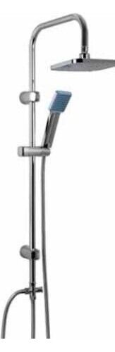 Colonna Doccia Acciaio Inox 2 Getti Soffione diam 18 cm Cromo Idro Bric 0055CR