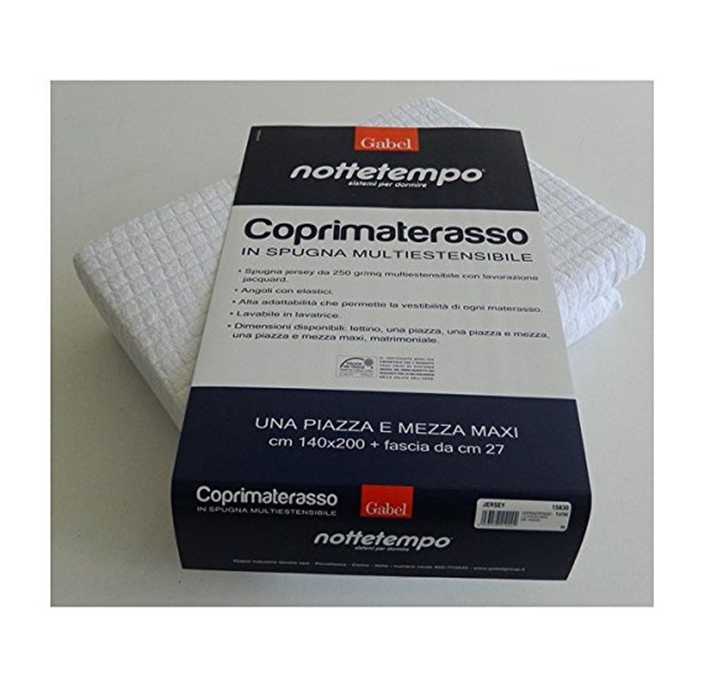 COPRIMATERASSO GABEL NOTTETEMPO spugna multiestensibile 140x200 piazza e1/2 maxi