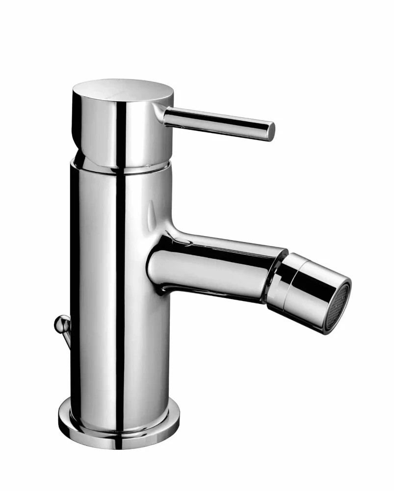 Rubinetto miscelatore bagno Mimo per bidet con piletta di scarico cromo lucido