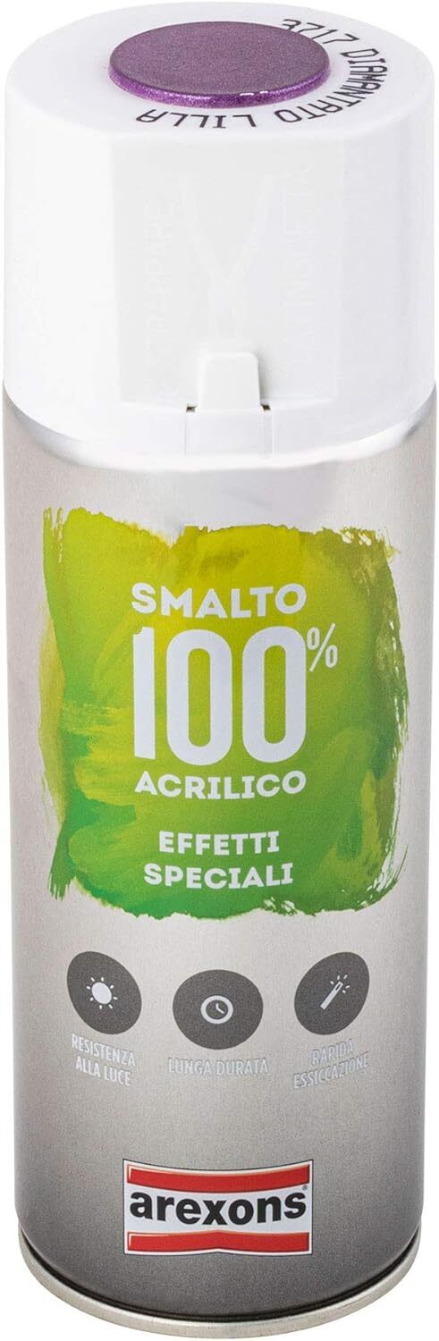 BOMBOLETTA SMALTO SPRAY 100% ACRILICO EFFETTO DIAMANTATO 3717 LILLA AREXONS