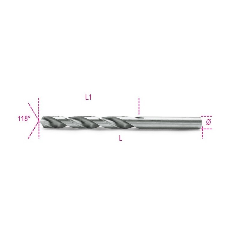 PUNTE RETTIFICATE LUCIDE HSS ART.412 MIS. 8,25