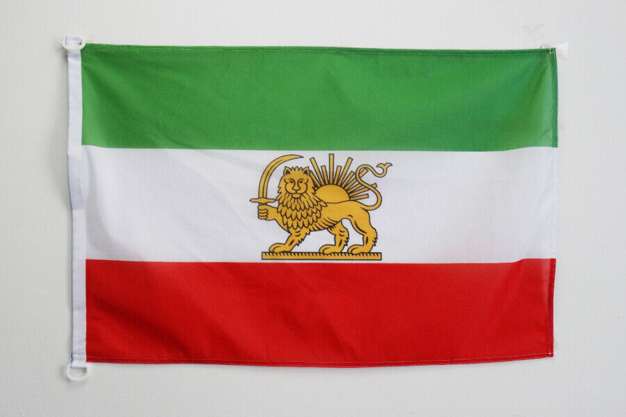 Pavillon nautique Iran Ancien 45x30cm - Drapeau de bateau iranien 30 x 45 cm - N