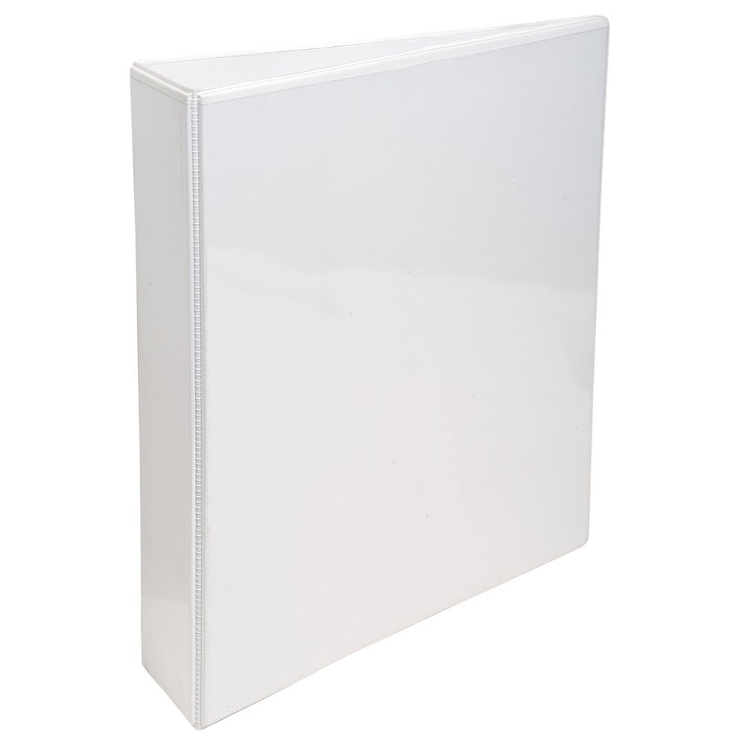 Raccoglitore  A4 Maxi Bianco 4 Anelli 30mm Foderato 3 Tasche Esterne Krea Cover