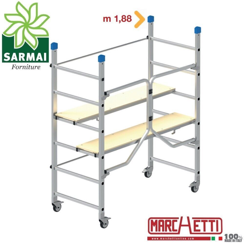 MARCHETTI DINAMICO 1 NUOVO MODELLO TRABATTELLO ALLUMINIO RICHIUDIBILE CON RUOTE