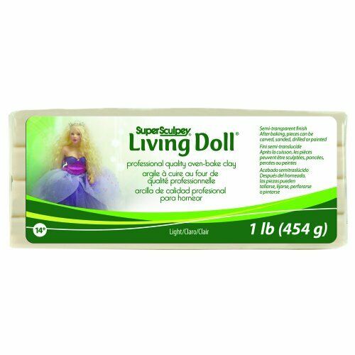 Polyform Products Company Super Sculpey Living Doll Clay 1 Pound-Light, (R7B)
