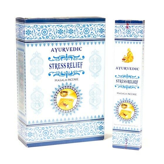 Incenso Masala Ayurvedico ANTISTRESS 12 scatole da 15 bastoncini 180 gr