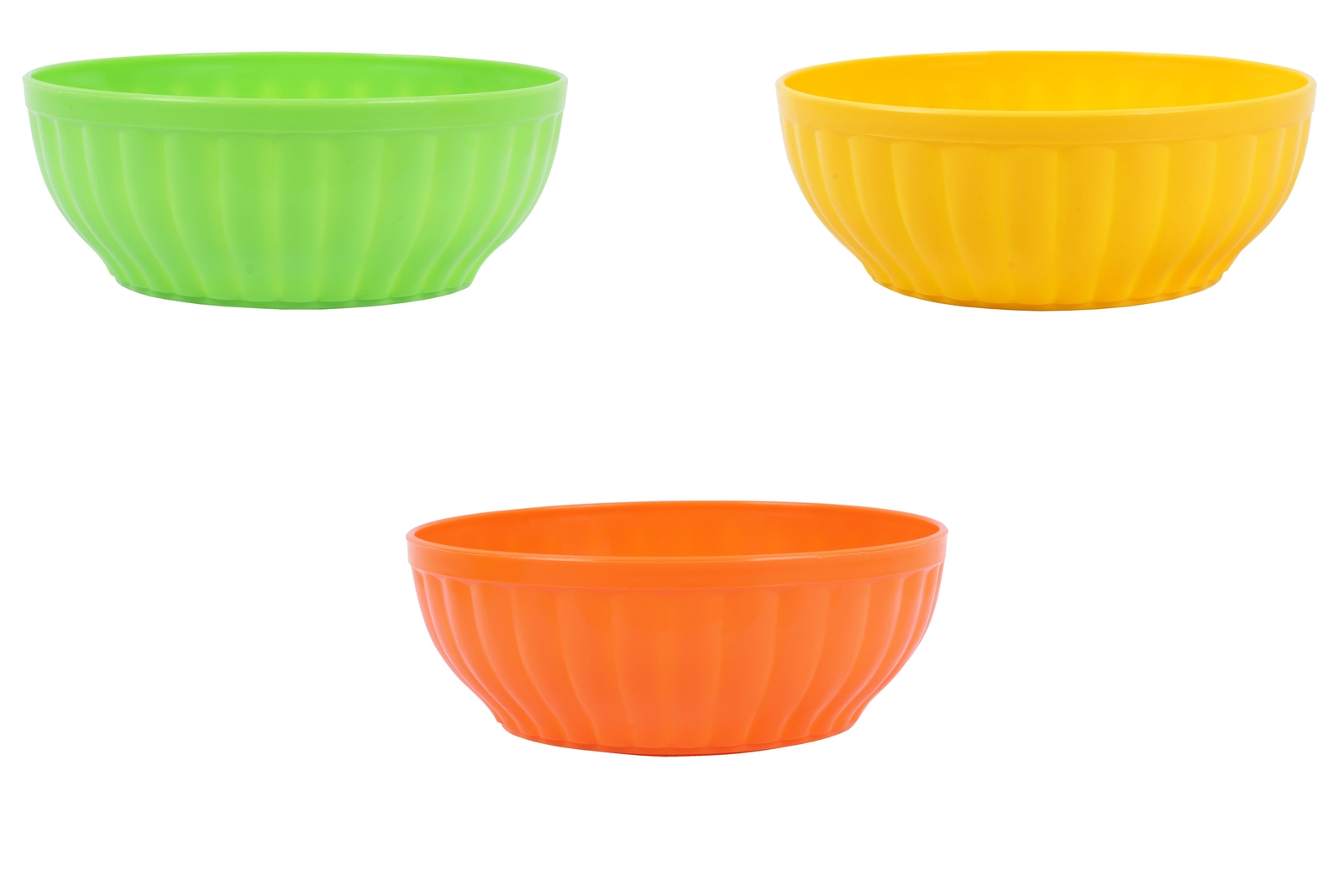 54998 CASA CON TE INSALATIERA COSTOLATA IN PLASTICA COLORI ASSORTITI CM. 20