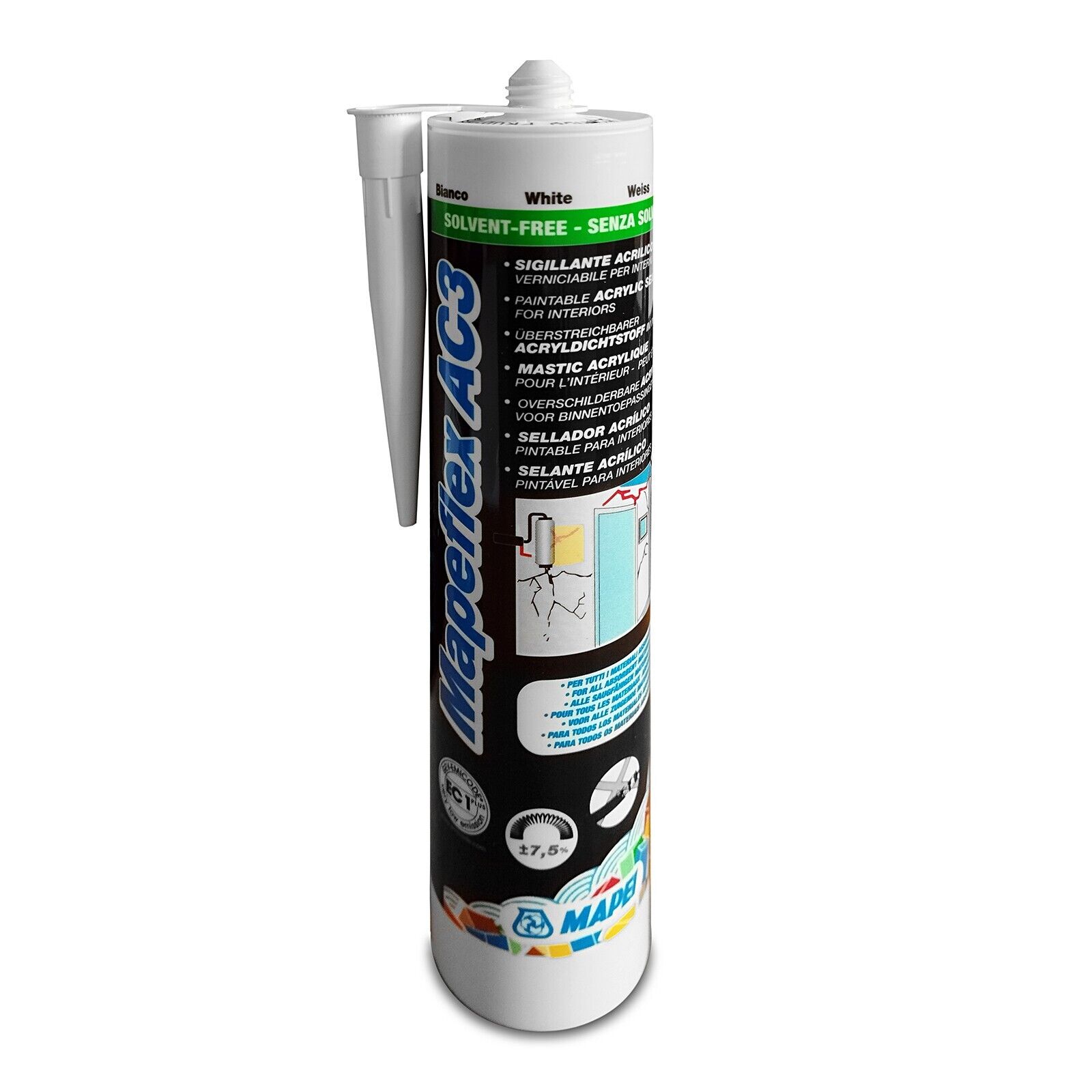 Mapei MAPEFLEX AC3 sigillante acrilico effetto liscio verniciabile 310 ML bianco