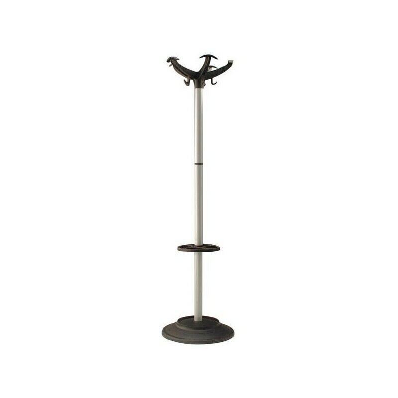 Appendiabiti da terra 168 cm. a 5 posti con Portaombrelli NERO/GRIGIO - UNISIT